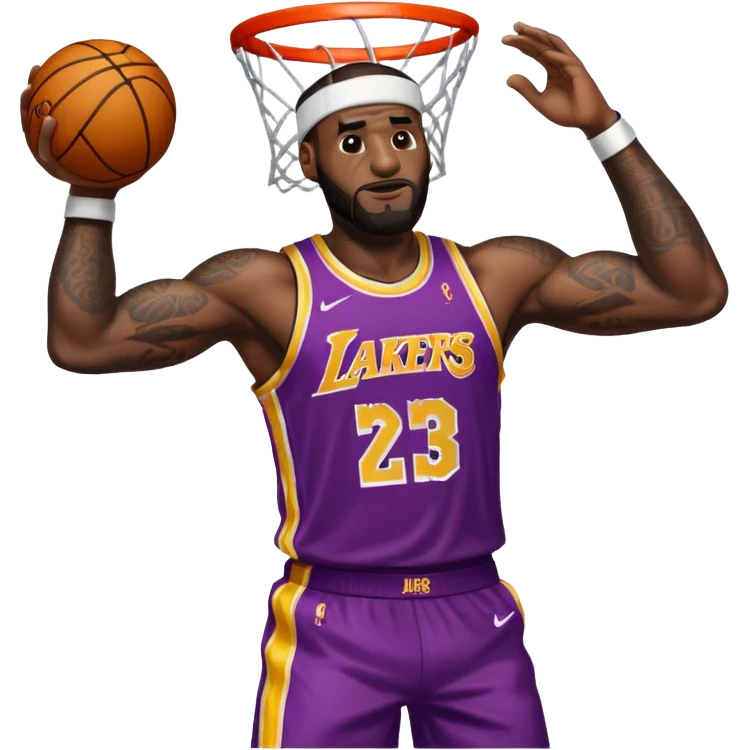 LeBron James dunking  emoji