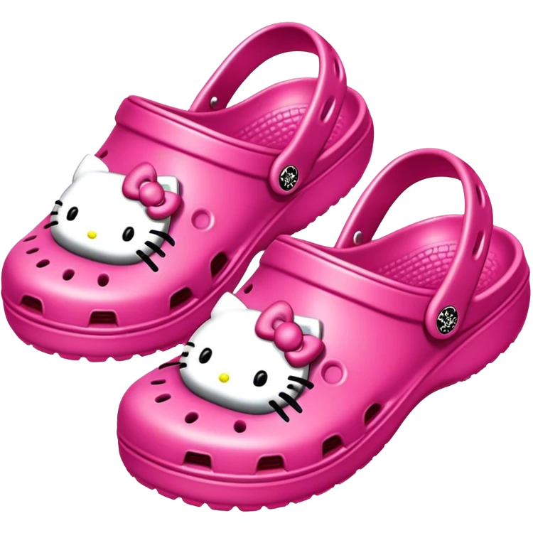 Hello kitty ￼crocs emoji