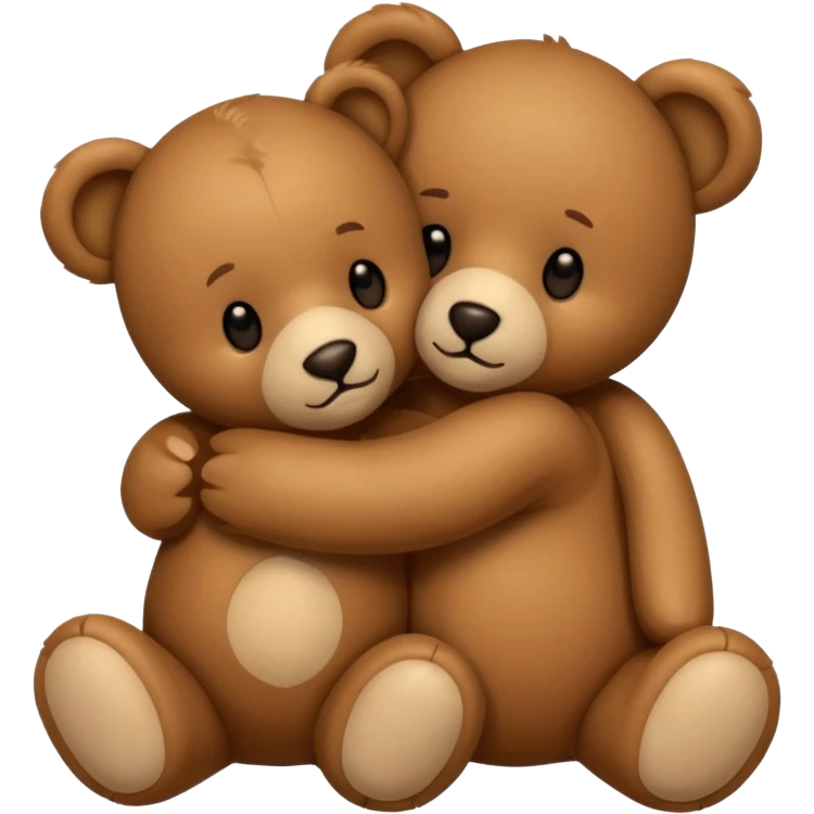 Teddy hugging another teddy emoji