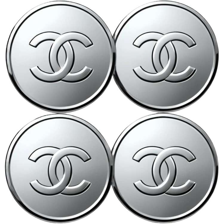 Chanel white coins emoji