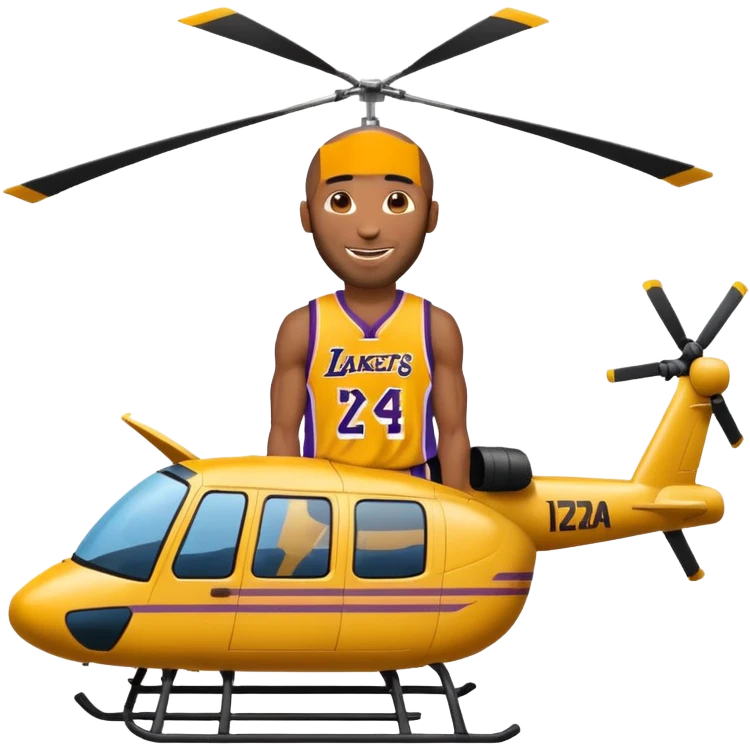 Kobe Bryant flying helicopter  emoji