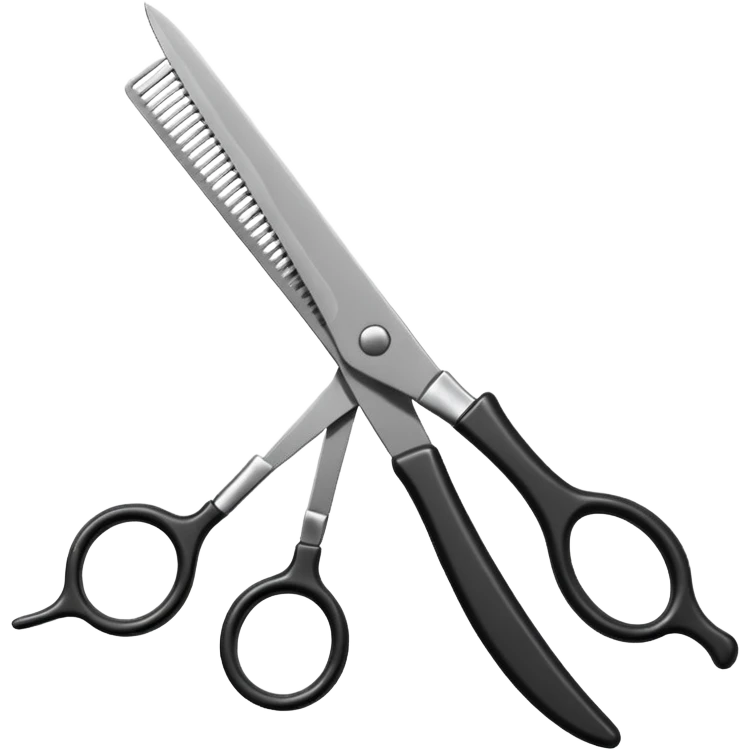 barber shop, scissors & comb. emoji