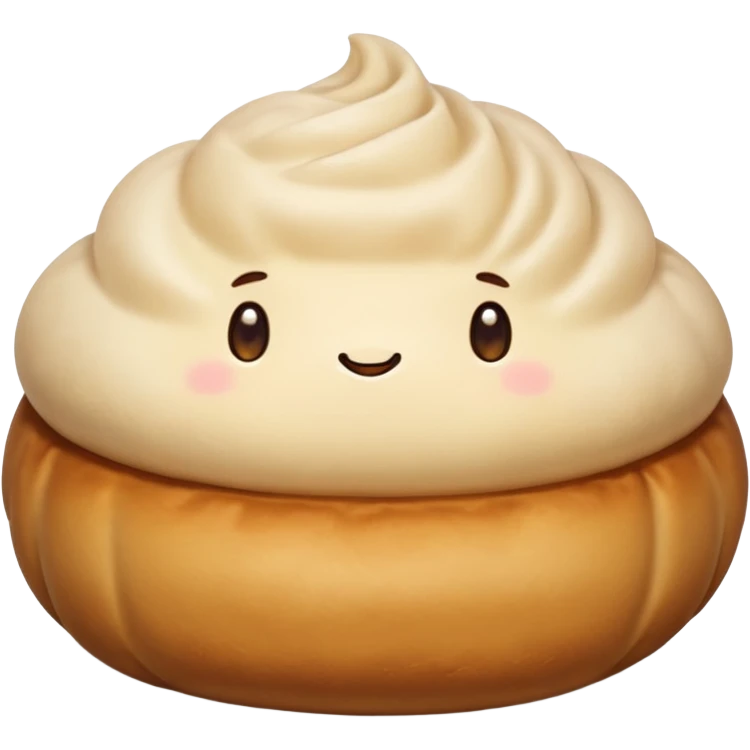 dumpling bun with a cool shadow clone emoji