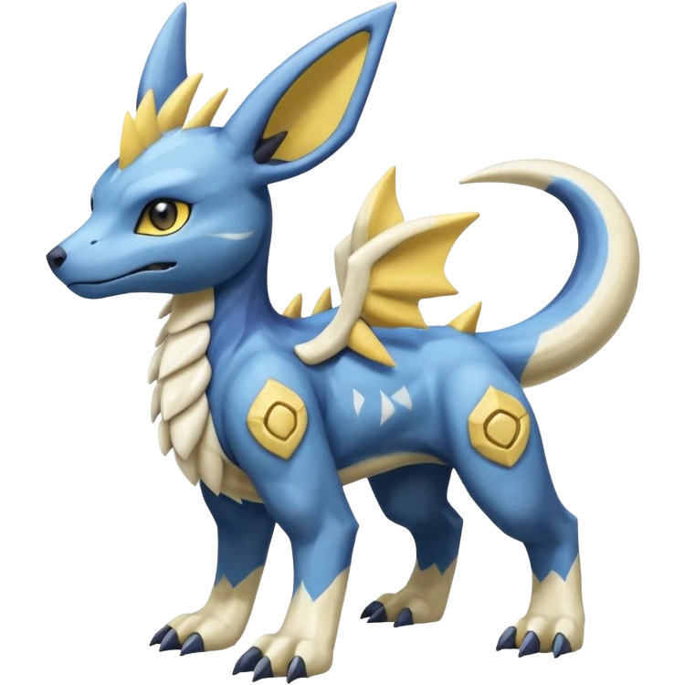 Manectric-Electrike-Lugia-Cubone-Umbreon-Marowak-Draco-Fakémon-hybrid-creature (full body), 4 legs emoji