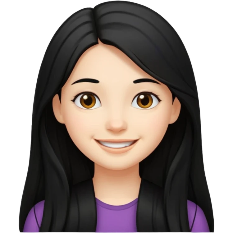 دختر مو بلند سیاه emoji