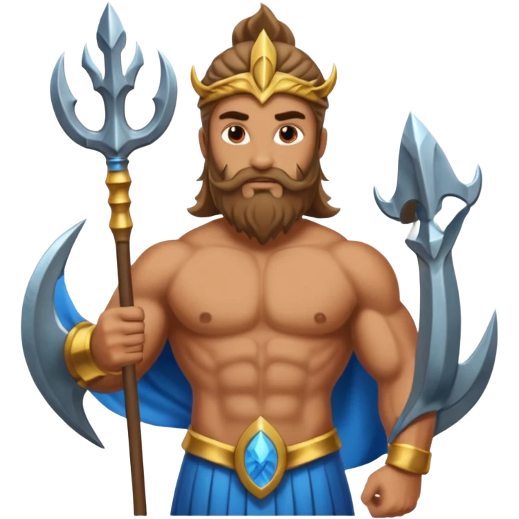 front view Poisedon emoji