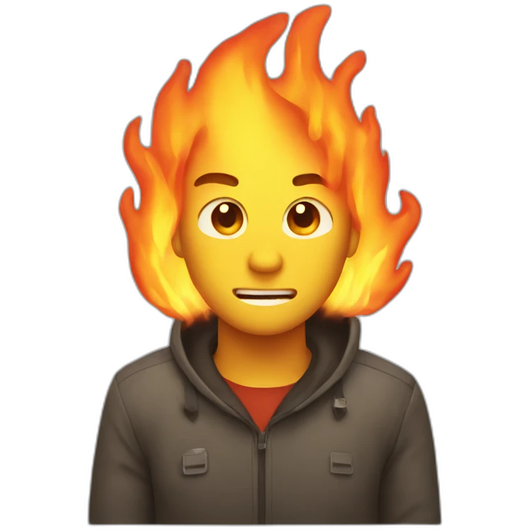 man on fire emoji