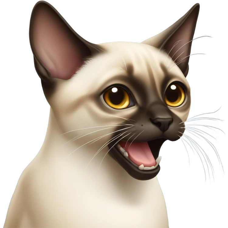 siamese cat screaming emoji