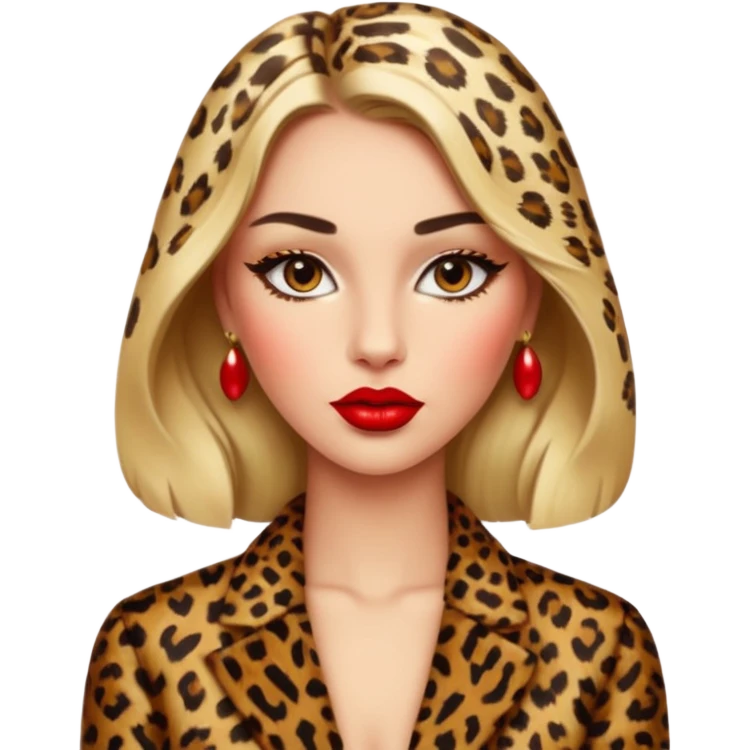 Kiss leopardato emoji