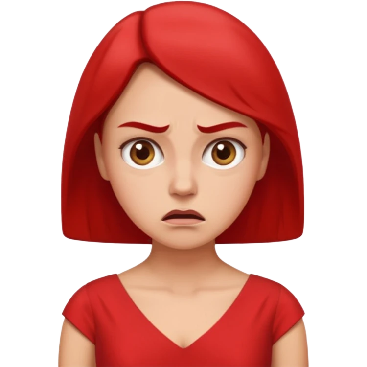 빨간옷을 입은 모르겠는 여자 🤷🏻‍♀️ emoji