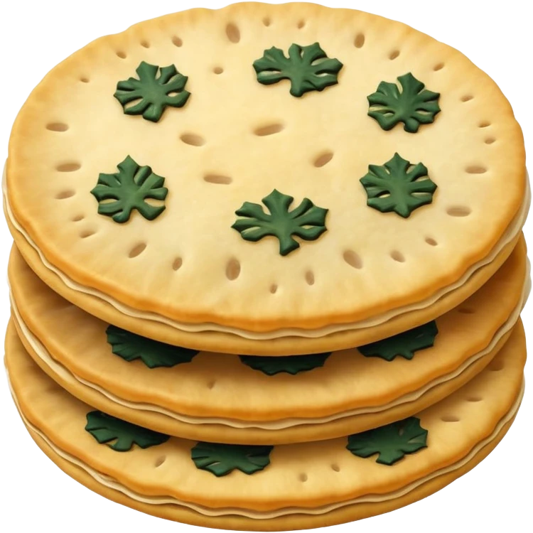 rice cracker senbei with seaweed emoji