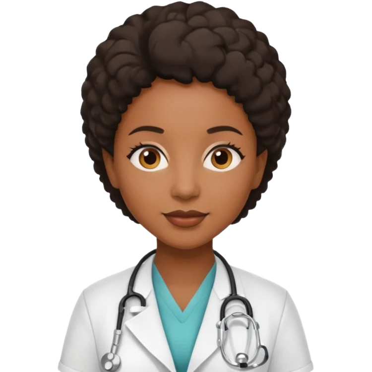 black woman physician emoji
