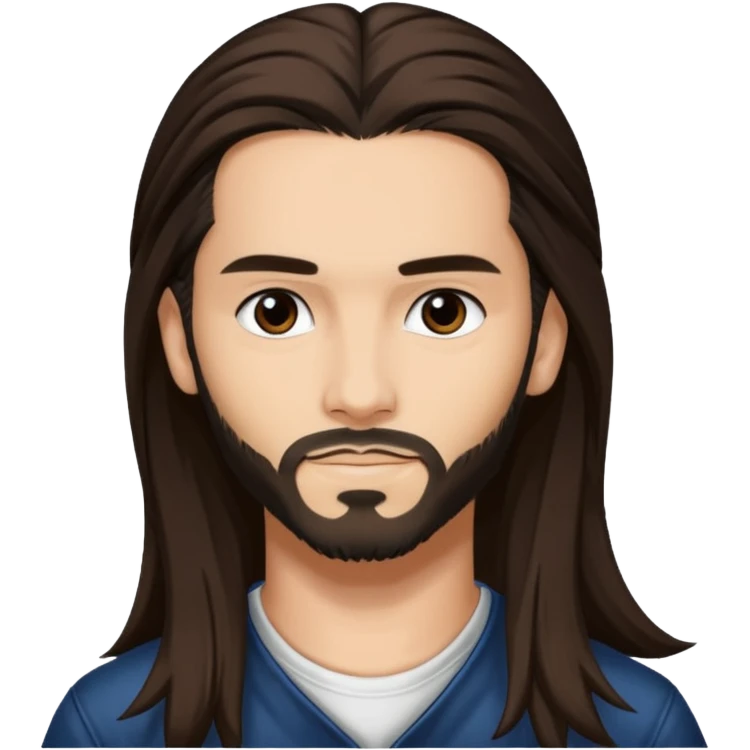 Tom Kaulitz with Dark Brown long hair emoji