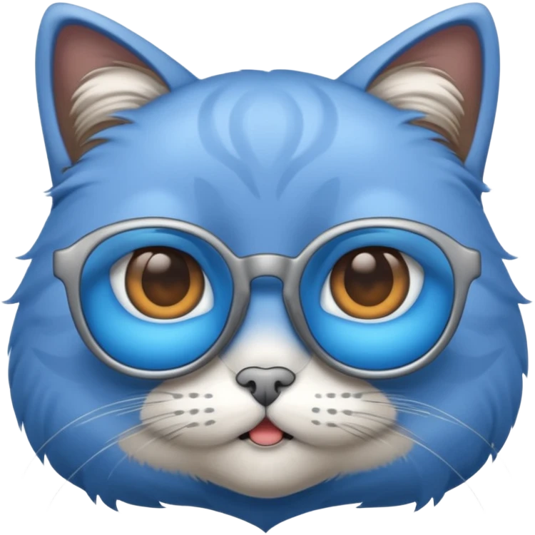 Un chat avec des lunettes emoji