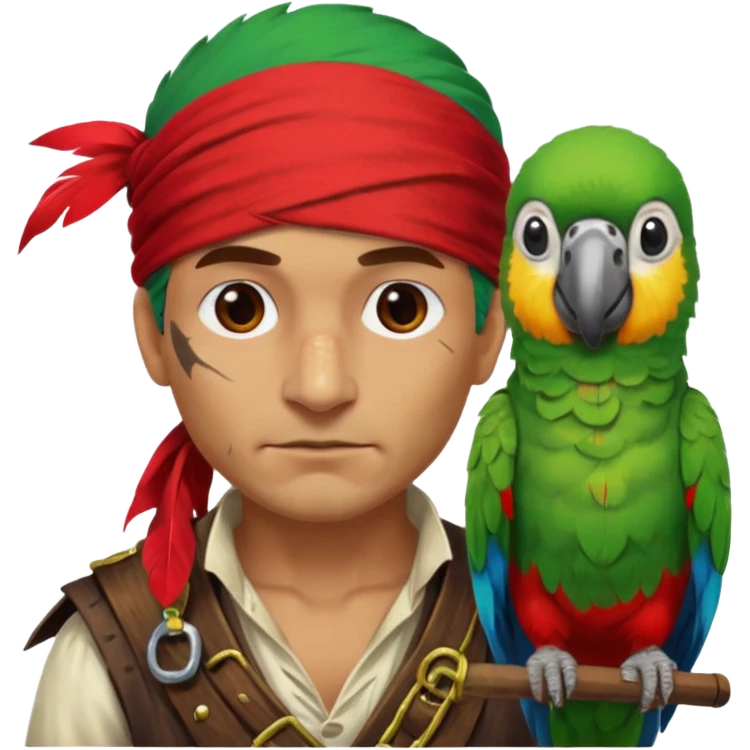 pirate and parrot emoji