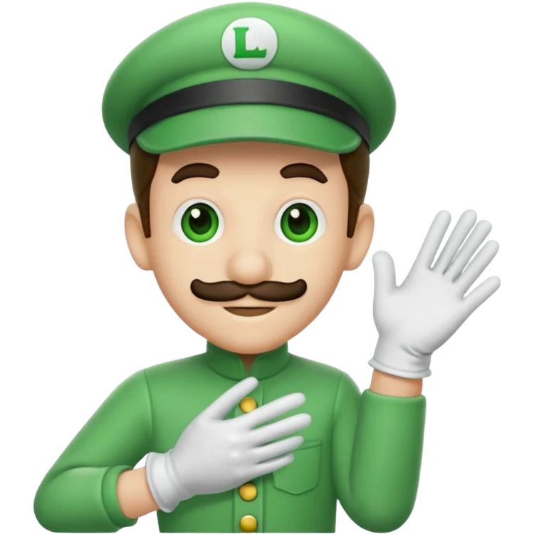 Luigi white gloves emoji