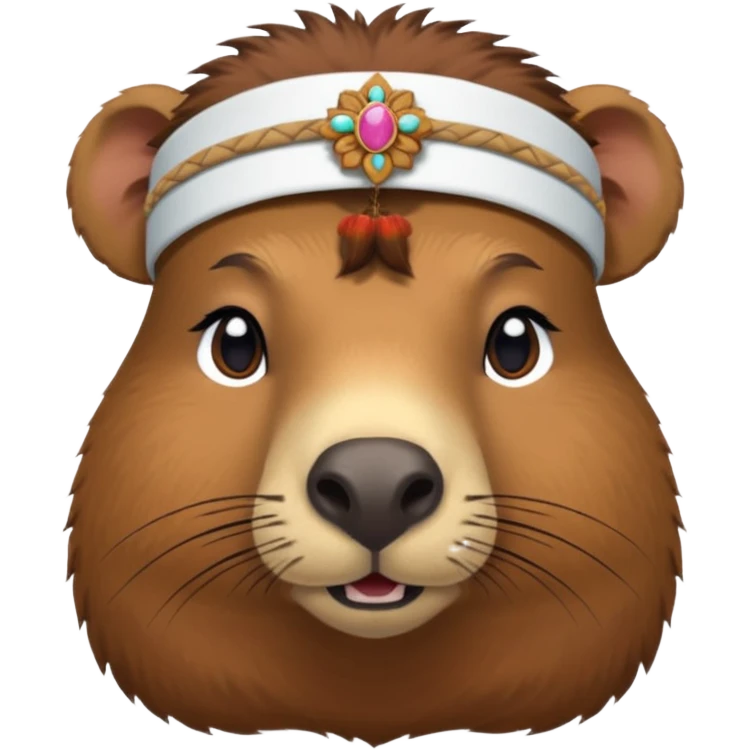 Capybara with Maya headban emoji | AI Emoji Generator