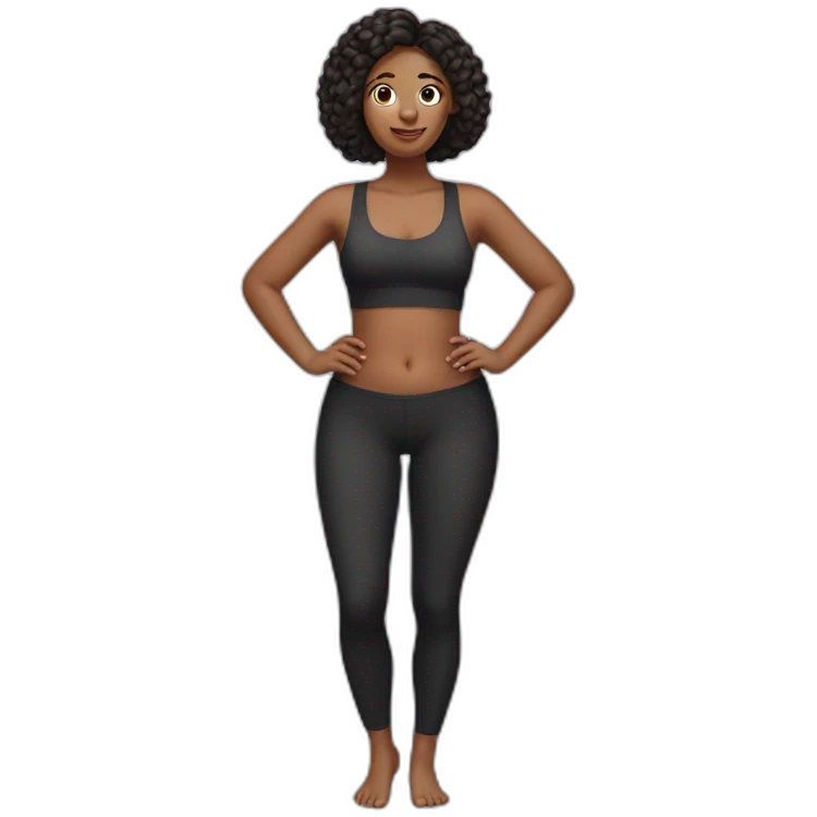woman with big butt in leggings emoji