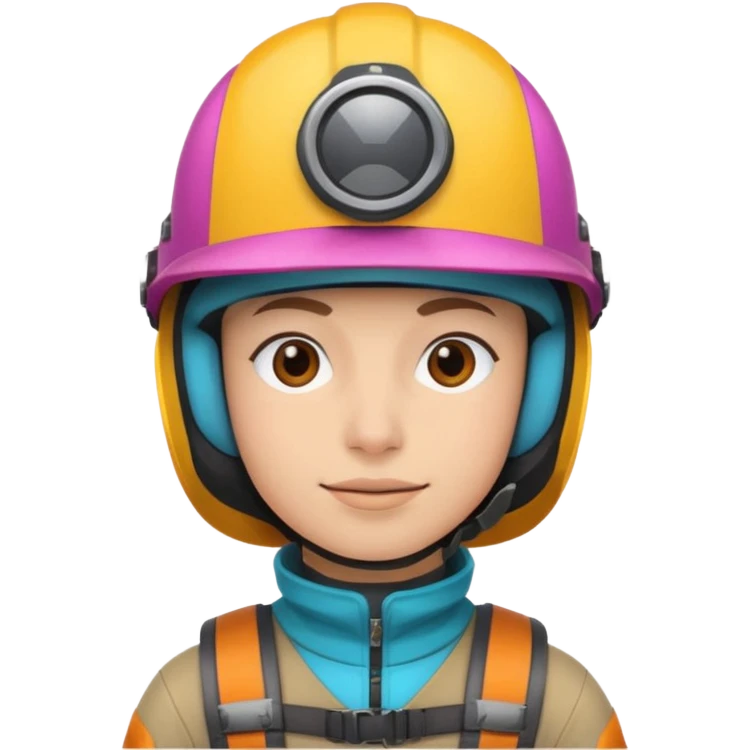 Colorful Helmeted Traveler emoji