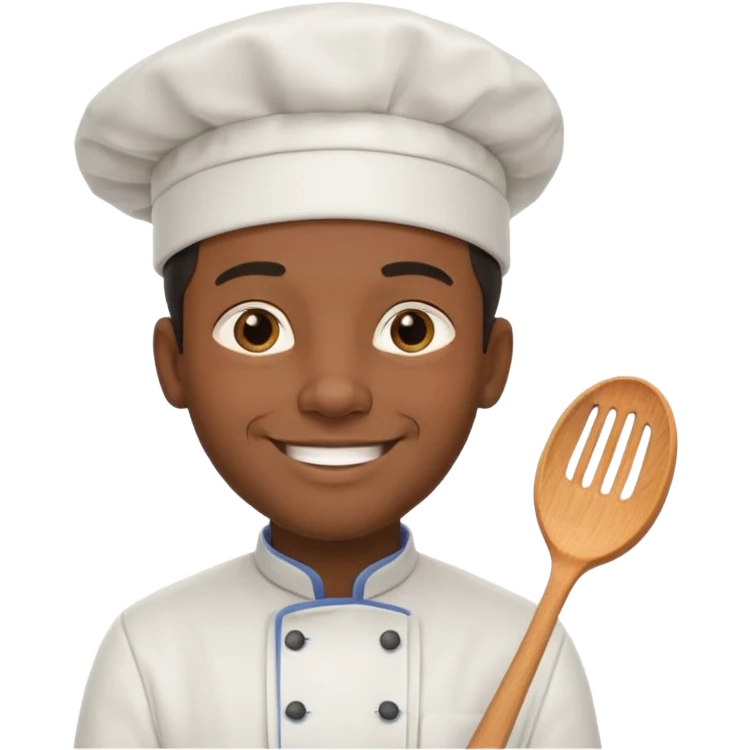 black man chef emoji