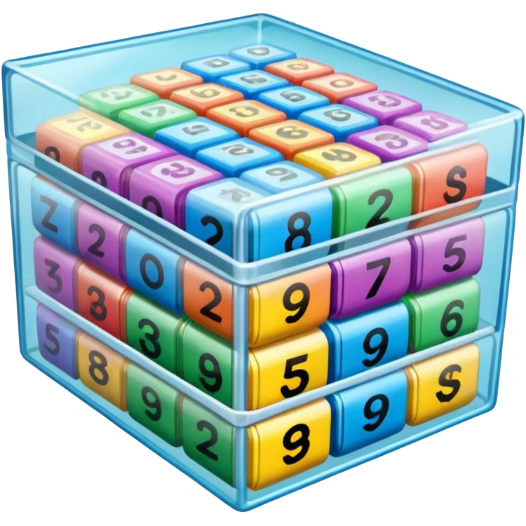lottery transparent box with papers emoji