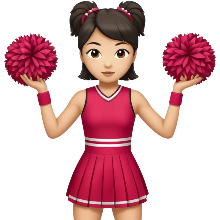 cheer leader dress, asian emoji