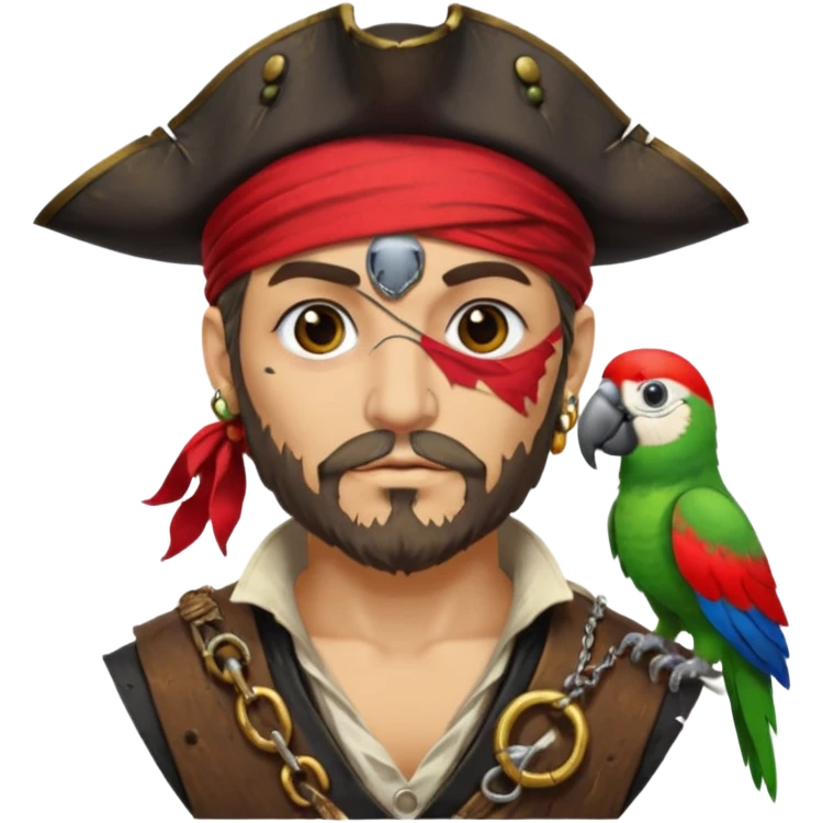 pirate and parrot emoji