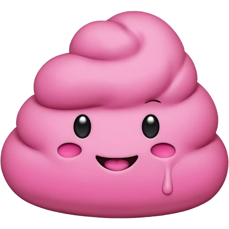 pink poo emoji
