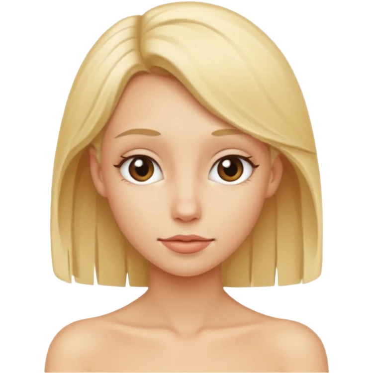 Naked blond skinny woman emoji