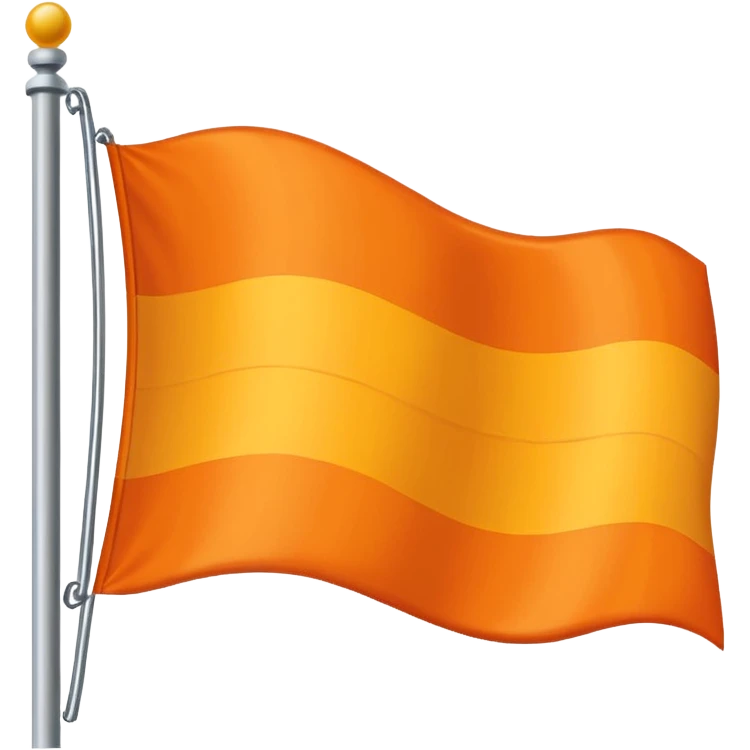 Solid Orange Color wavy flag emoji