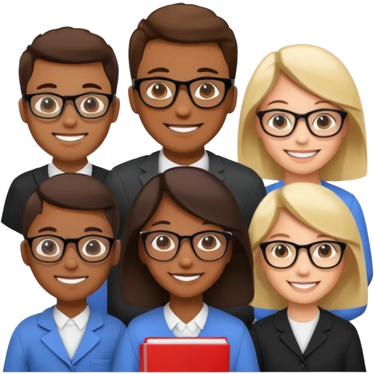 Создай очень счатливых учиников и полной учительнецы emoji