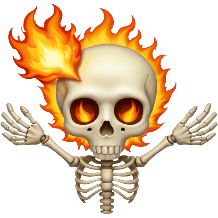 Explosion and Skeleton emoji