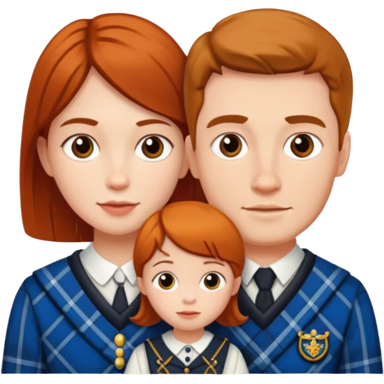 scottish family with son and daughter emoji