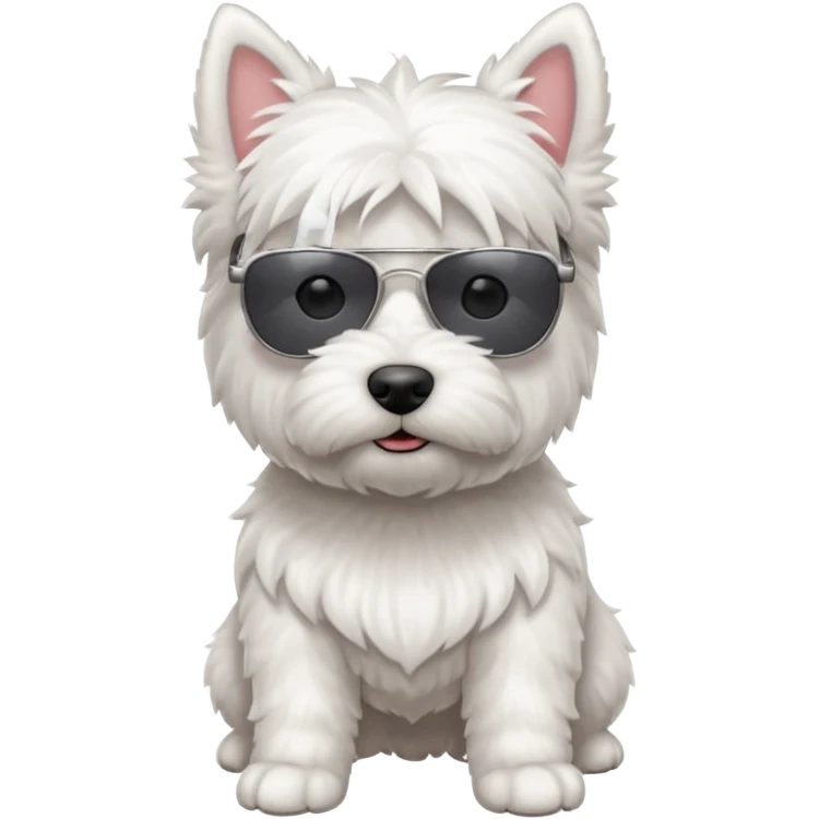 Westie Dog with sunglasses emoji