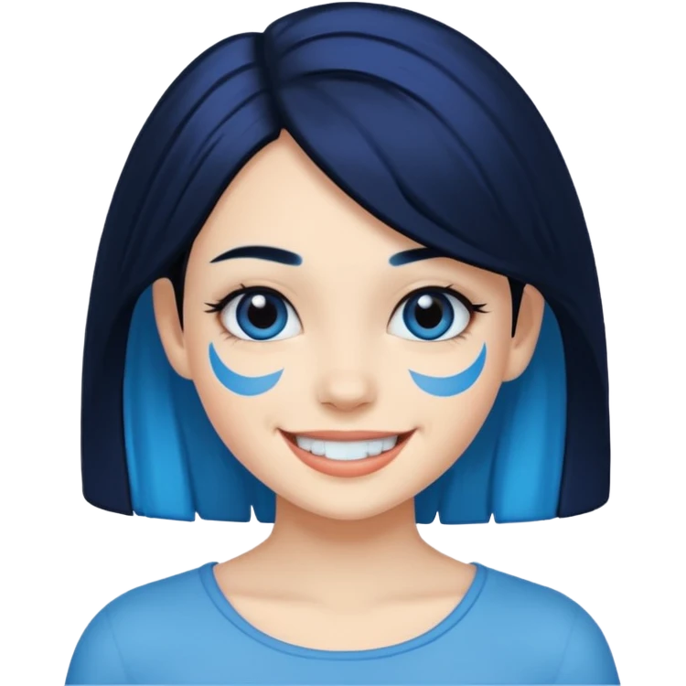Blue skinned girl emoji