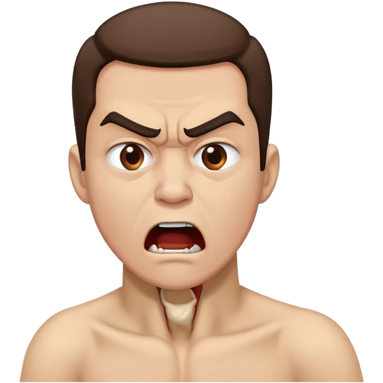 Guy choking neck mad emoji