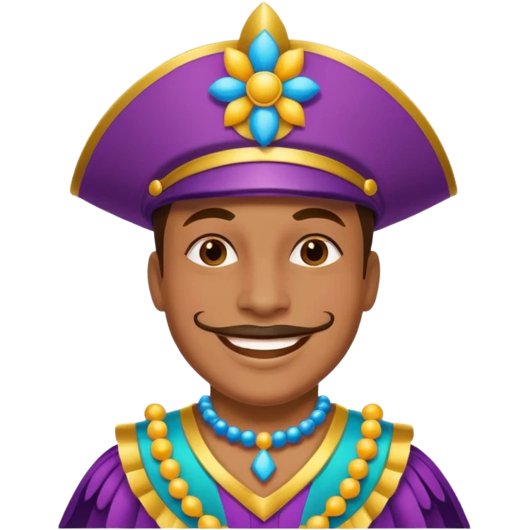 Capitão do bloco de carnaval fantasiado emoji