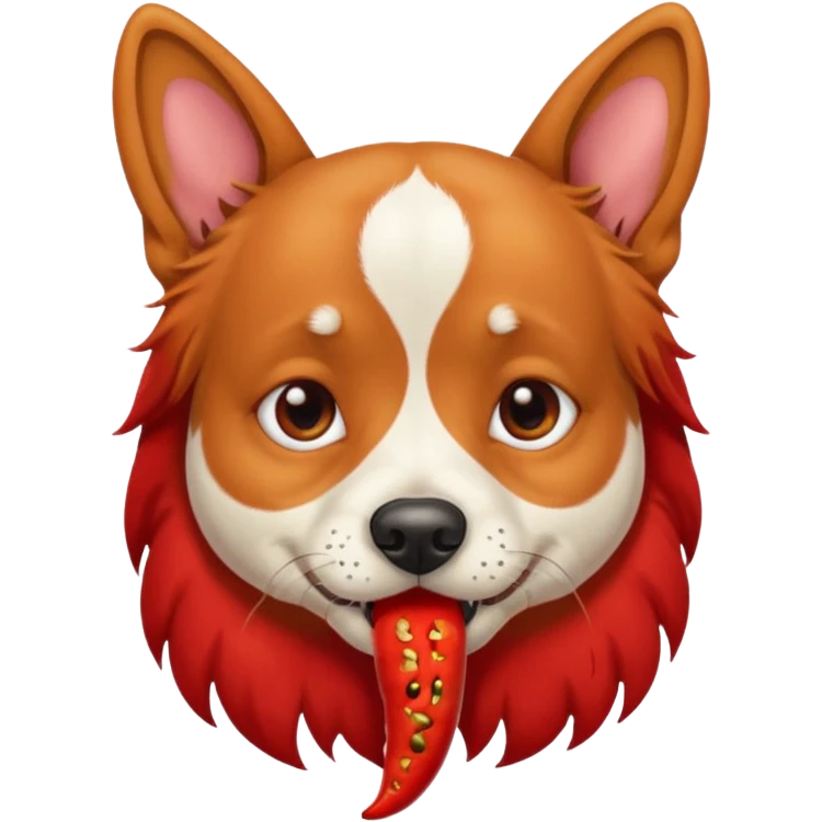 Animal eat spicy  emoji