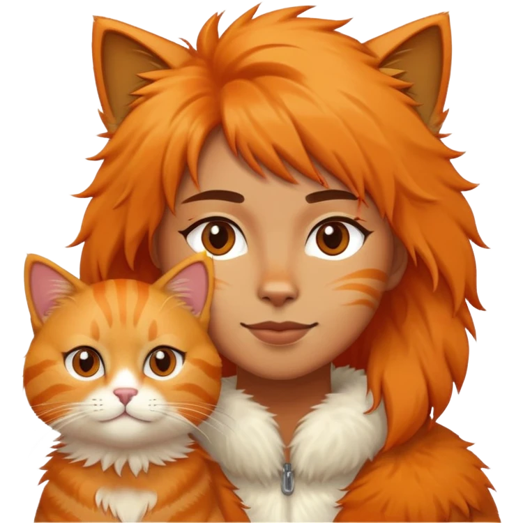 Person with orange cat emoji