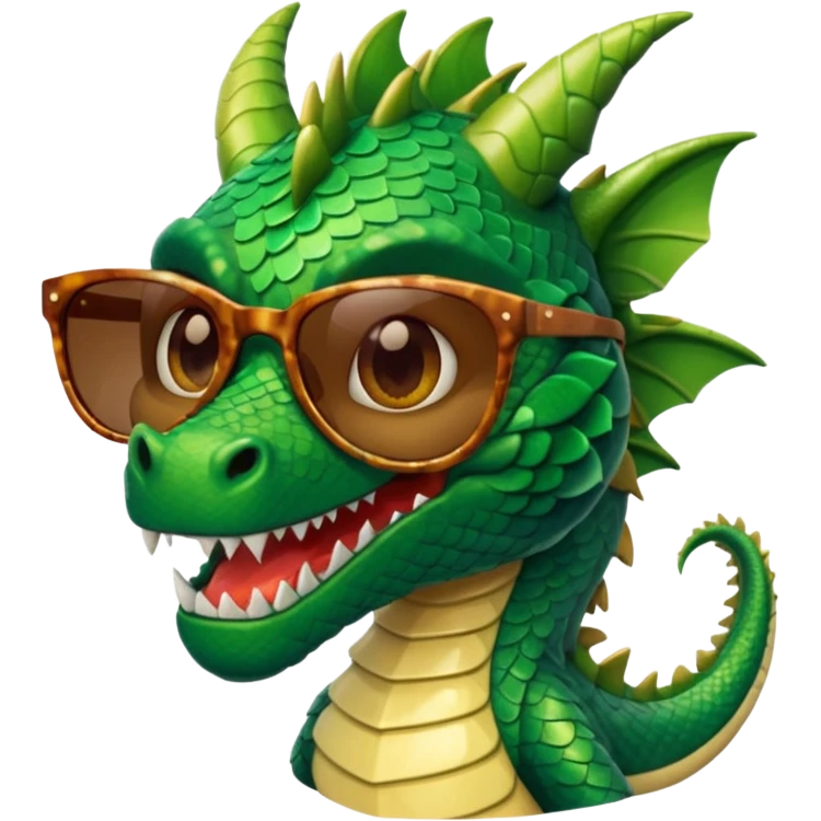 dragon wearing sunglasses emoji