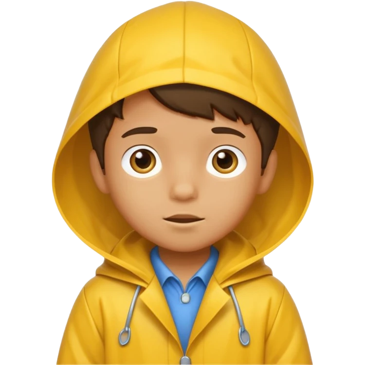 Little Boy yellow Raincoat emoji