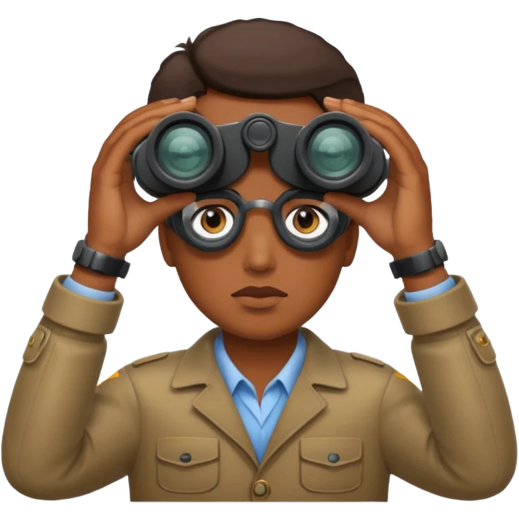 on the lookout binoculars emoji