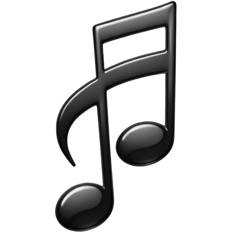 black music note emoji