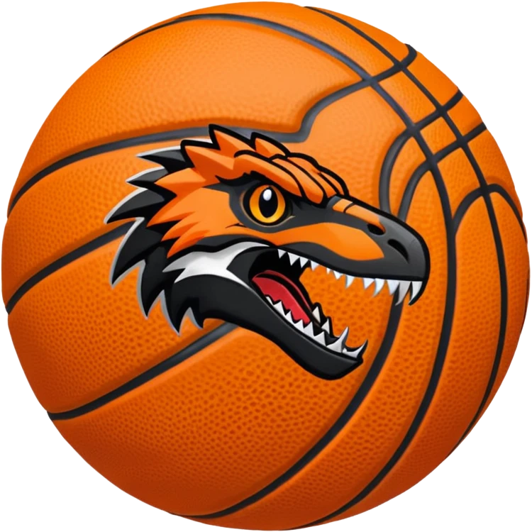 Toronto Raptors basketball emoji, raptor claw, basketball, bold colors emoji