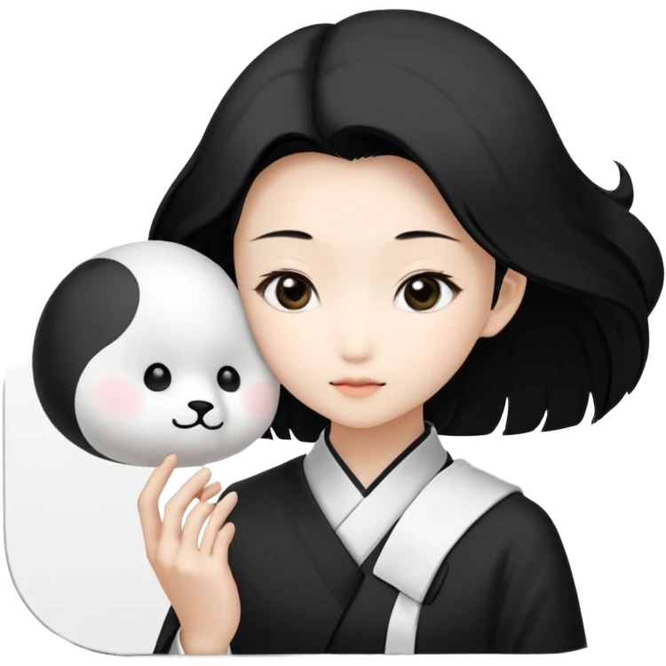 白色奶牛貓可愛 emoji