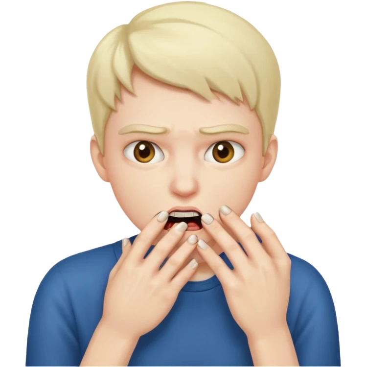 Bite nails. emoji