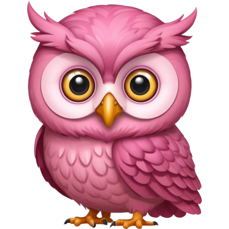 image of a pink owl emoji