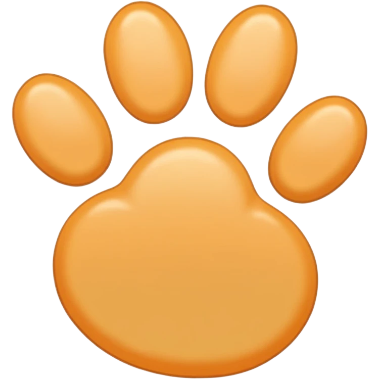 a very light pale pastel yellow-orange pawprint emoji