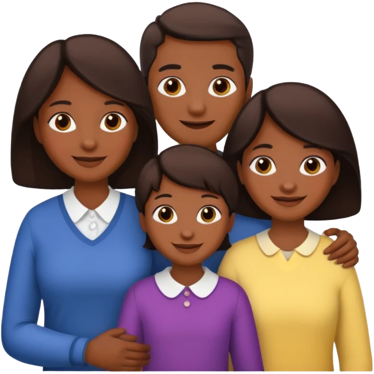 মা, ১ জন বড় ভাই এবং ৩ জন বোন emoji
