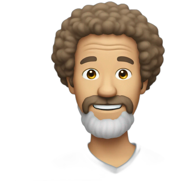 bald bob ross emoji